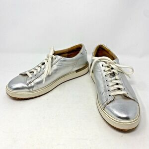 Hush Puppies Womens‎ Sabine Sneakers 9 Bounce Plus Metallic Silver Leather